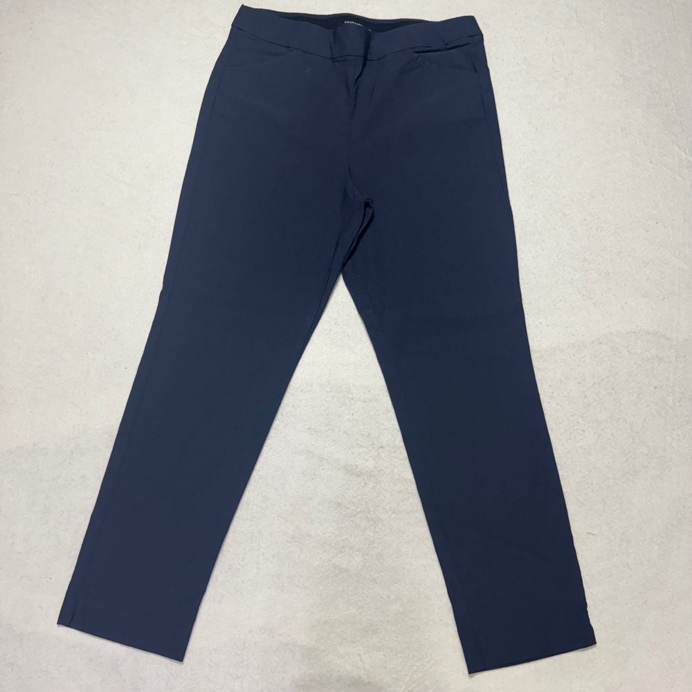 Counterparts Womens Navy Blue Pull On Dress Pants Straight Leg Size 12 - Picture 2 of 10